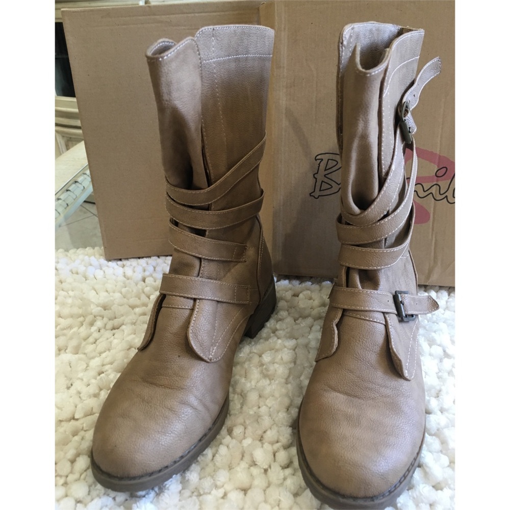 Bonnibel - Taupe Combat Boots